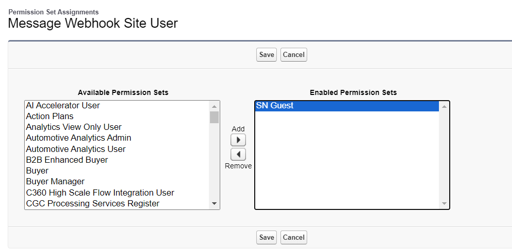 Public Access Settings
